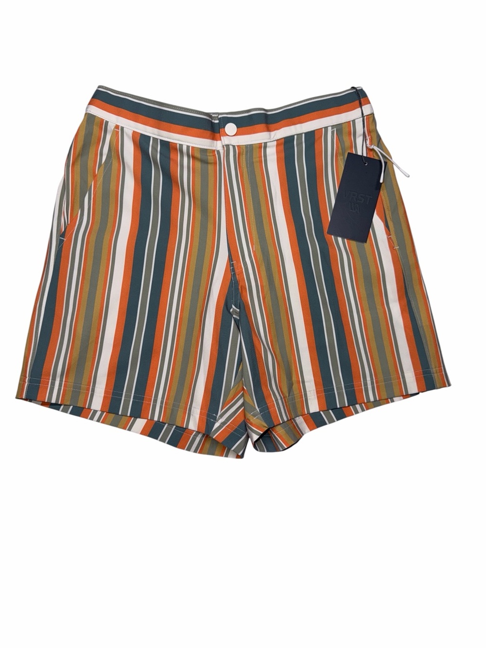 VRST Men's 6” Multi Easy Stripe Resort Shorts Size Small NEW $68